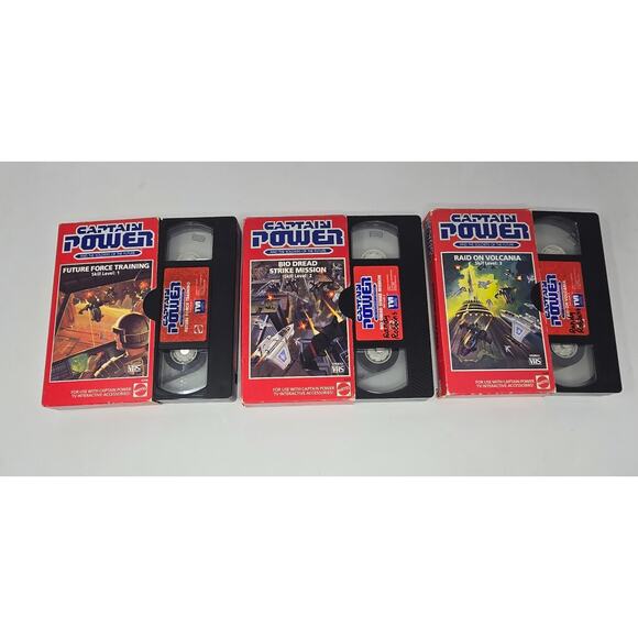 Captain Power Powerjet XT-7 4 Action Figures Weapon 3 VHS Tape Lot 1987 Complete - Picture 9 of 16